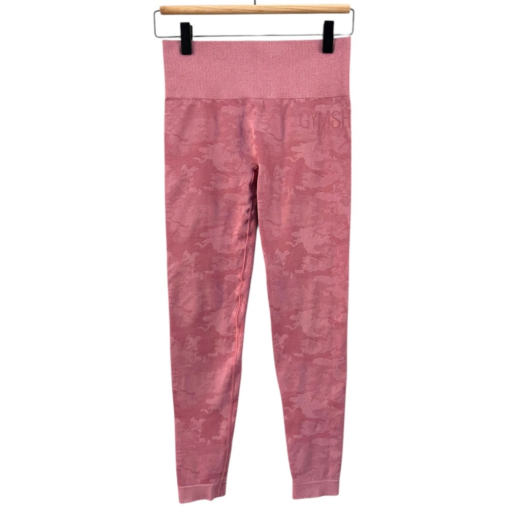 Gymshark Adapt Camo Seamless High Waisted Leggings Pink Women's Workout Sz Small